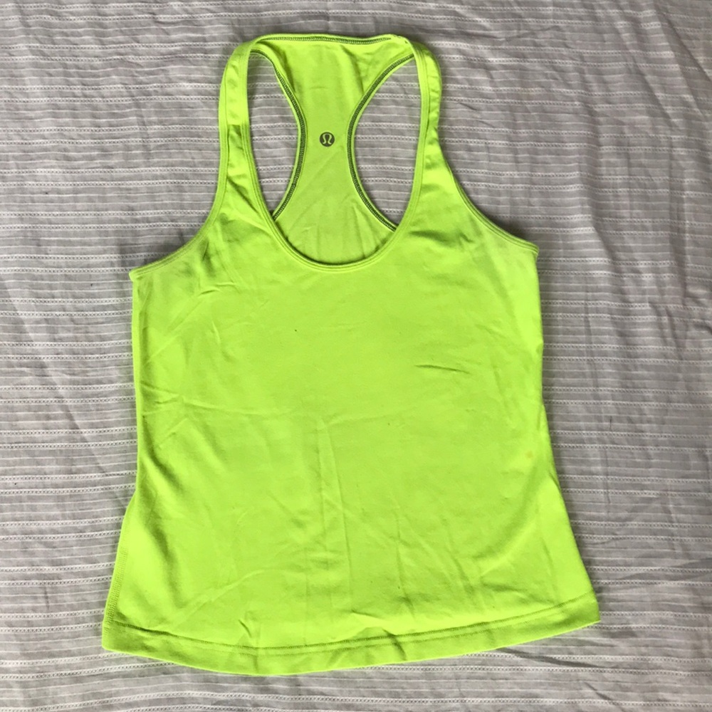 Neon Lime Green Lululemon Athletic Tank